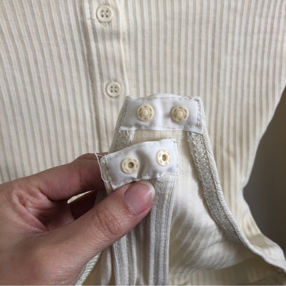 MISSGUIDED Cream Ribbed Bodysuit XS/S - Picture 4 of 4